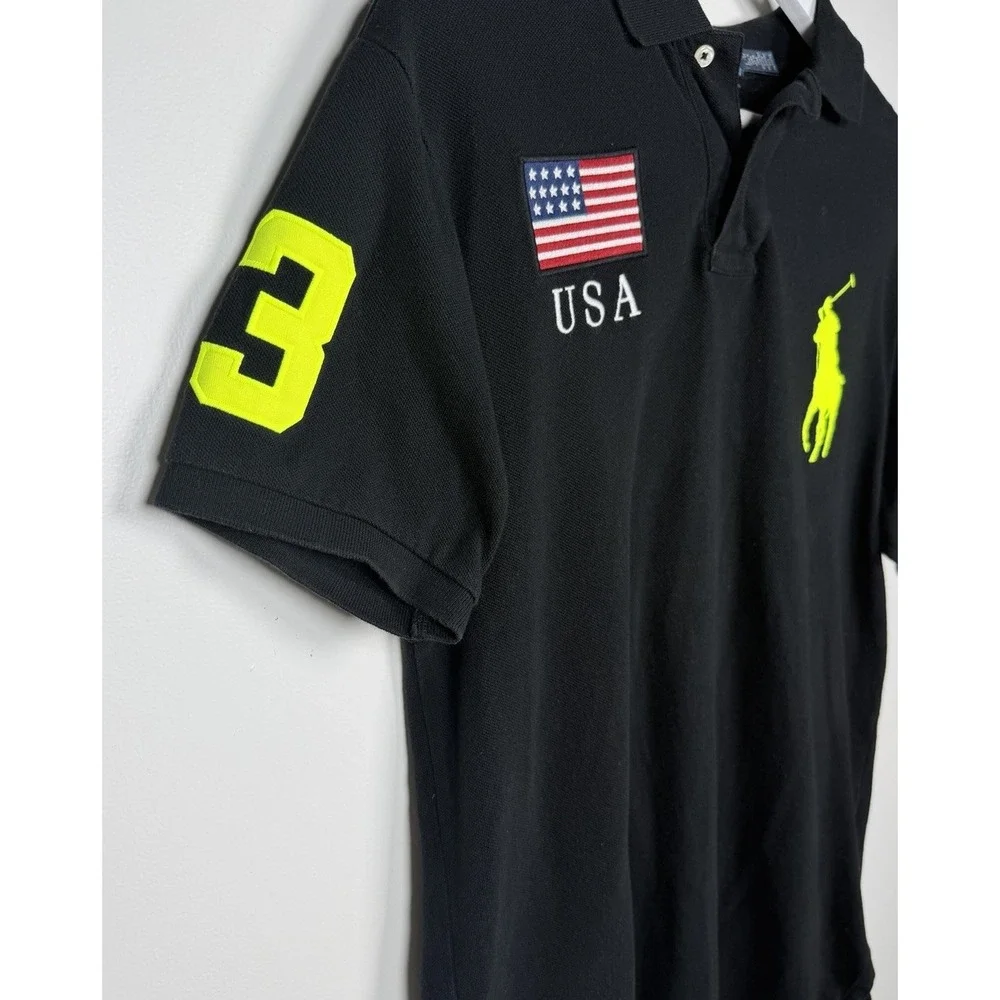Polo Ralph Lauren Short Sleeve Shirt Big pony #3 collection Mens Large USA Polo